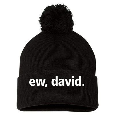 Ew David Simple Logo Pom Pom 12in Knit Beanie
