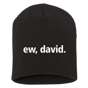 Ew David Simple Logo Short Acrylic Beanie