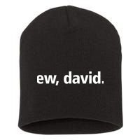 Ew David Simple Logo Short Acrylic Beanie