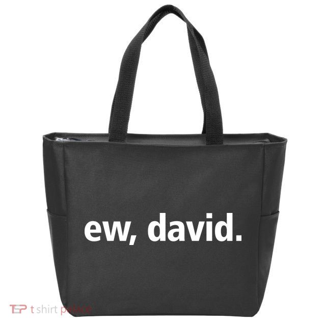 Ew David Simple Logo Zip Tote Bag