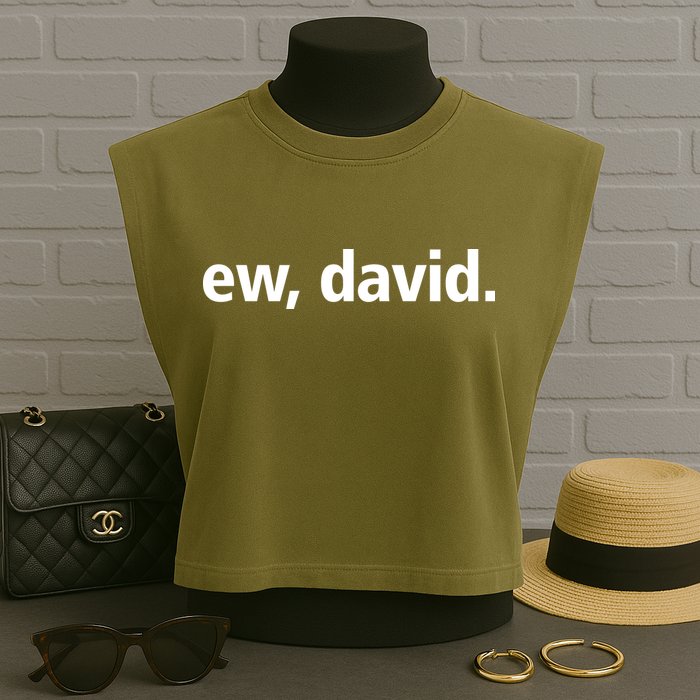 Ew David Simple Logo Garment-Dyed Women's Muscle Tee