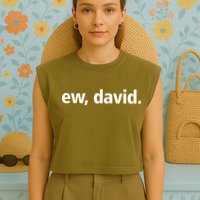 Ew David Simple Logo Garment-Dyed Women's Muscle Tee