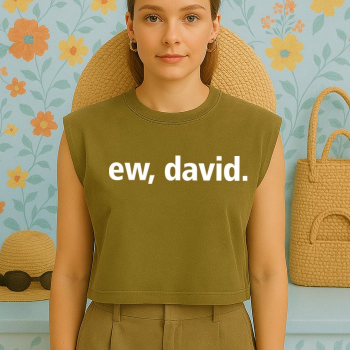 Ew David Simple Logo Garment-Dyed Women's Muscle Tee