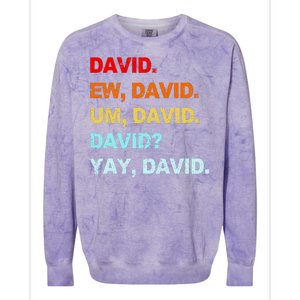 Ew David Yay David Colorblast Crewneck Sweatshirt