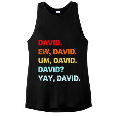 Ew David Yay David Ladies PosiCharge Tri-Blend Wicking Tank