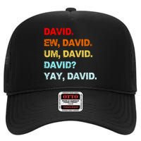 Ew David Yay David High Crown Mesh Back Trucker Hat