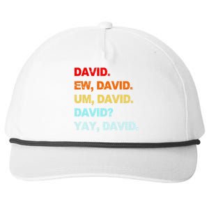 Ew David Yay David Snapback Five-Panel Rope Hat