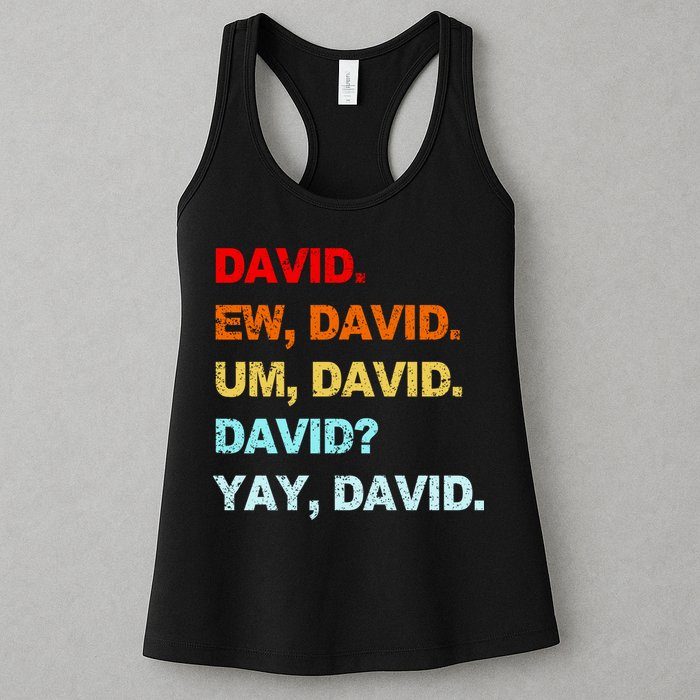 Ew David Yay David Womens Tank Top