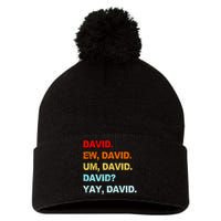 Ew David Yay David Pom Pom 12in Knit Beanie