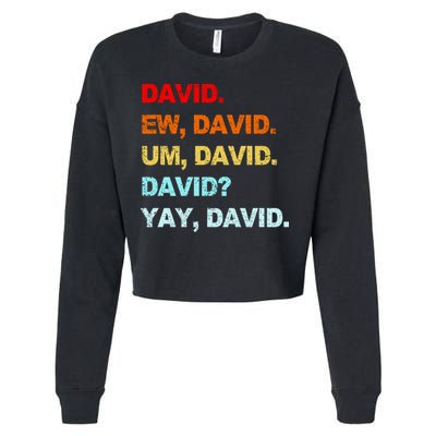 Ew David Yay David Cropped Pullover Crew