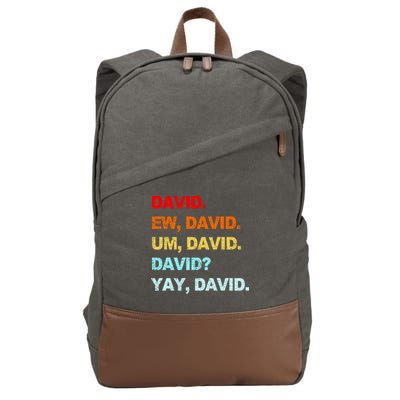 Ew David Yay David Cotton Canvas Backpack