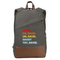 Ew David Yay David Cotton Canvas Backpack