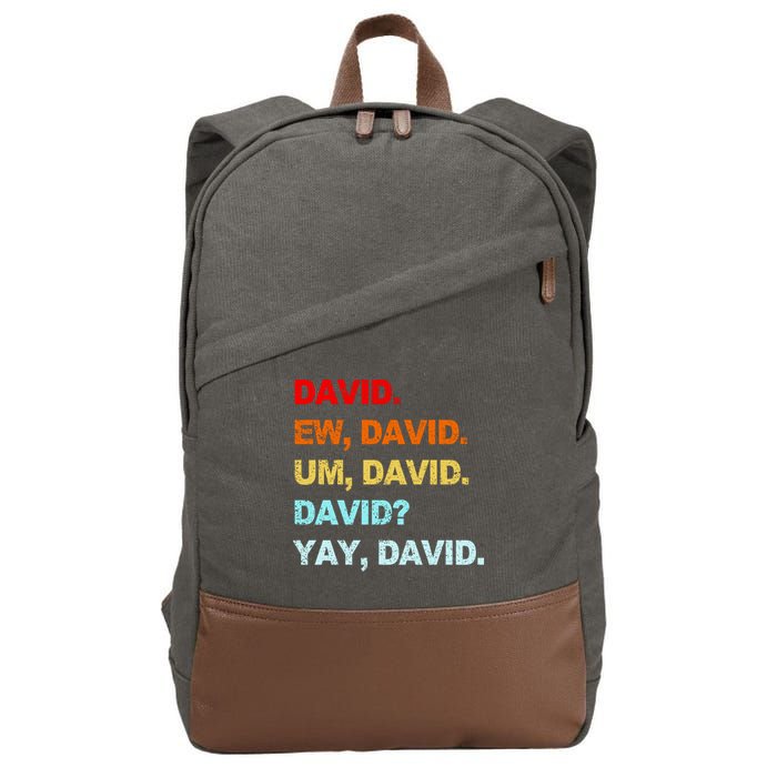 Ew David Yay David Cotton Canvas Backpack