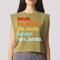 Ew David Yay David Garment-Dyed Women's Muscle Tee