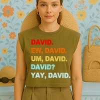 Ew David Yay David Garment-Dyed Women's Muscle Tee