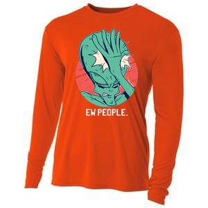 Ew People Alien Facepalm Cooling Performance Long Sleeve Crew