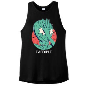 Ew People Alien Facepalm Ladies PosiCharge Tri-Blend Wicking Tank