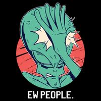 Ew People Alien Facepalm Cooling Performance Crew T-Shirt