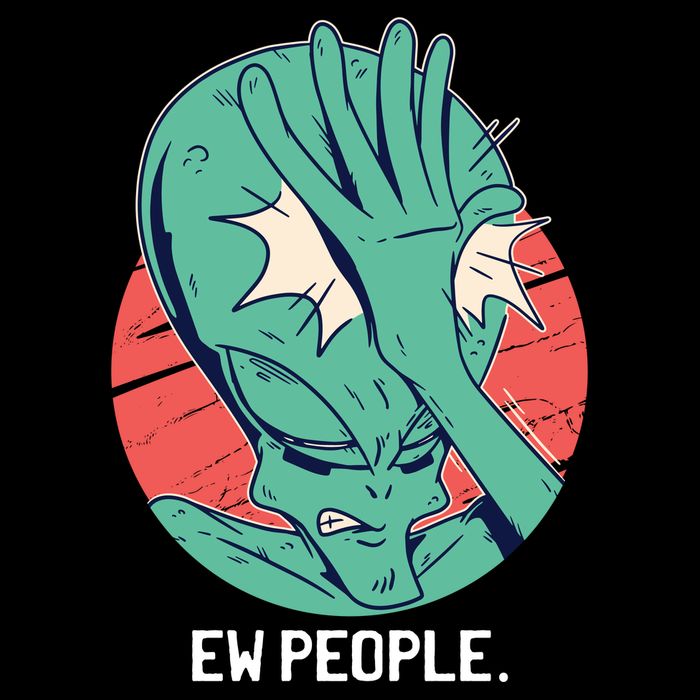 Ew People Alien Facepalm Cooling Performance Crew T-Shirt