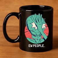 Ew People Alien Facepalm 11oz C Handle Ceramic Mug