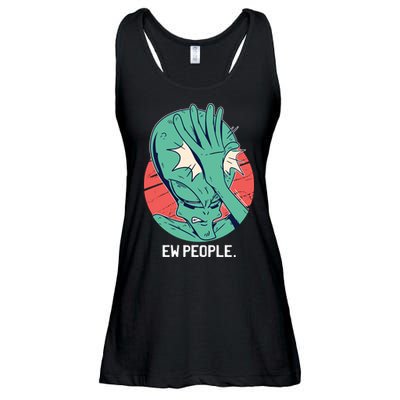 Ew People Alien Facepalm Ladies Essential Flowy Tank
