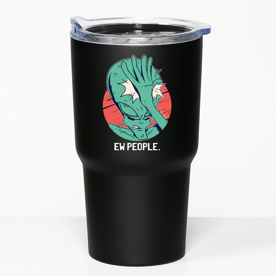 Ew People Alien Facepalm Tumbler