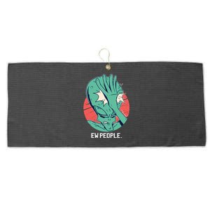 Ew People Alien Facepalm Large Microfiber Waffle Golf Towel