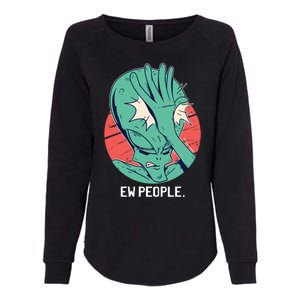 Ew People Alien Facepalm Womens California Wash Sweatshirt