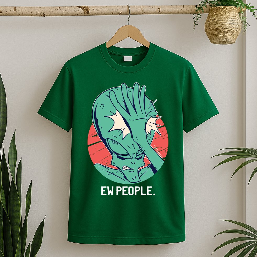 Ew People Alien Facepalm T-Shirt