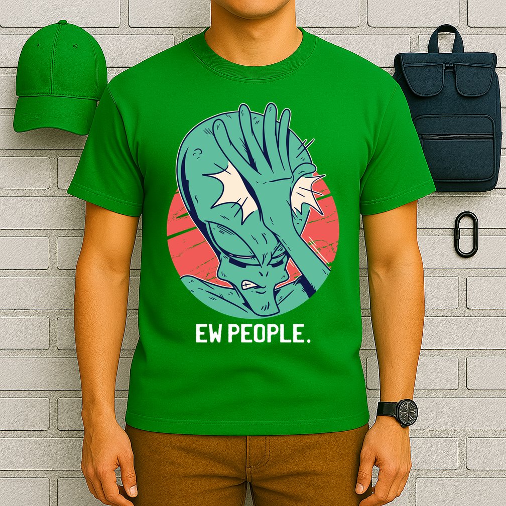 Ew People Alien Facepalm T-Shirt