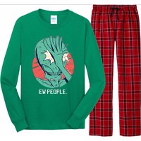 Ew People Alien Facepalm Long Sleeve Pajama Set