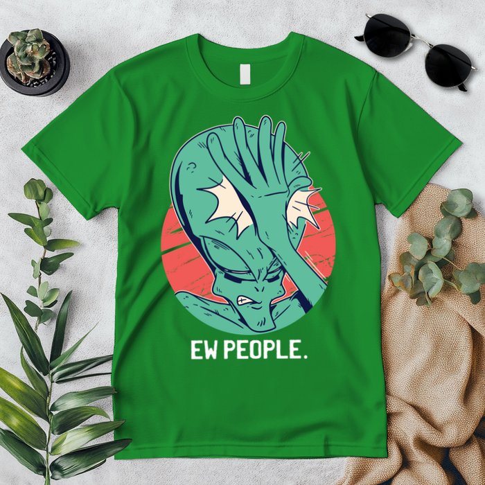 Ew People Alien Facepalm Premium T-Shirt