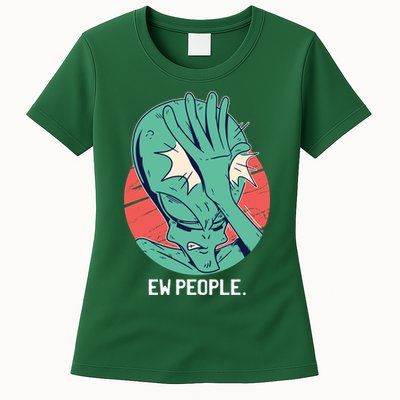 Ew People Alien Facepalm Womens T-Shirt
