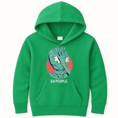 Ew People Alien Facepalm Kids Hoodie