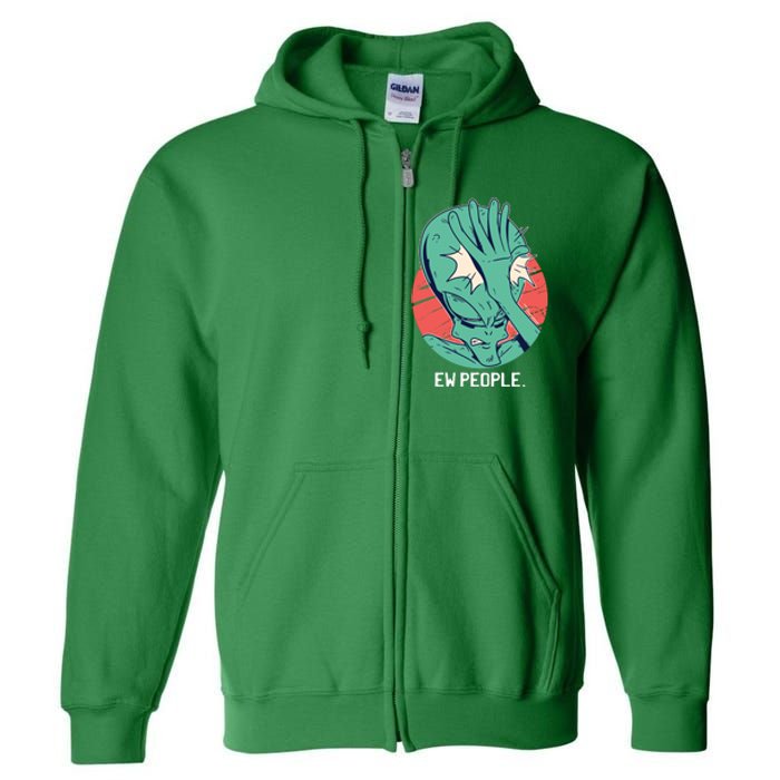 Ew People Alien Facepalm Full Zip Hoodie