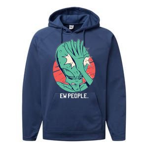 Ew People Alien Facepalm Performance Fleece Hoodie