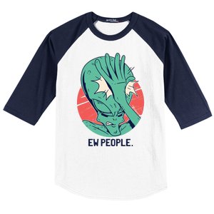 Ew People Alien Facepalm Baseball Sleeve Shirt