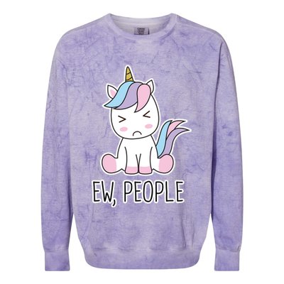 Ew People Funny Cute Unicorn Colorblast Crewneck Sweatshirt