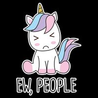 Ew People Funny Cute Unicorn City Backpack