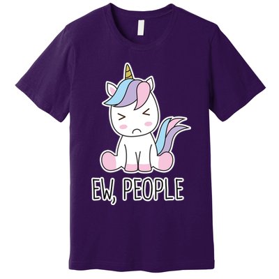 Ew People Funny Cute Unicorn Premium T-Shirt