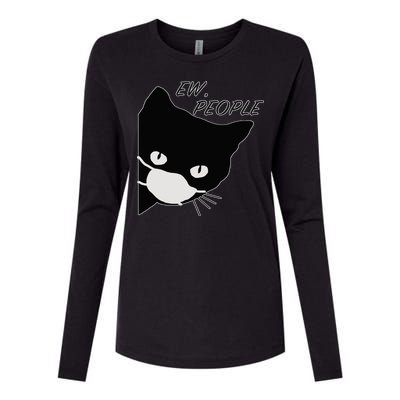 Ew People Quarantine Cat Womens Cotton Relaxed Long Sleeve T-Shirt