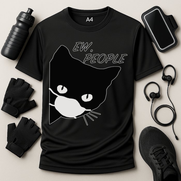 Ew People Quarantine Cat Cooling Performance Crew T-Shirt