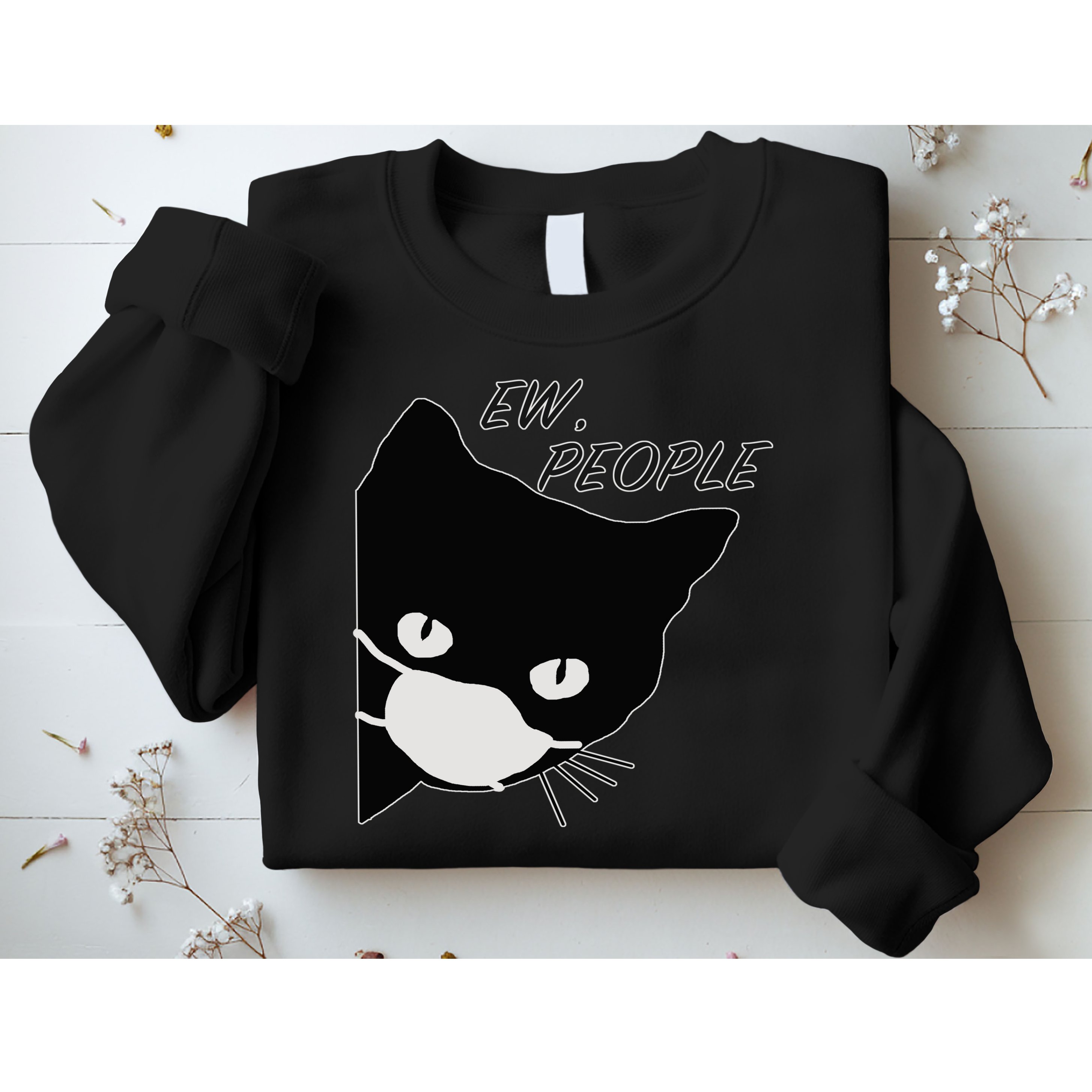 Ew People Quarantine Cat Sweatshirt