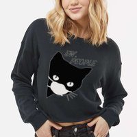 Ew People Quarantine Cat Cropped Pullover Crew