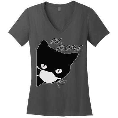 Ew People Quarantine Cat Women's V-Neck T-Shirt