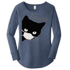 Ew People Quarantine Cat Women's Perfect Tri Tunic Long Sleeve Shirt