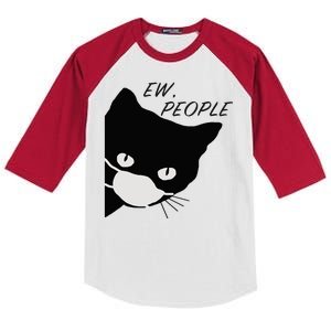 Ew People Quarantine Cat Kids Colorblock Raglan Jersey