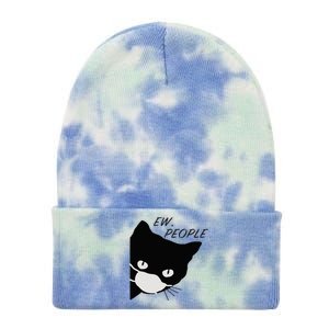 Ew People Quarantine Cat Tie Dye 12in Knit Beanie