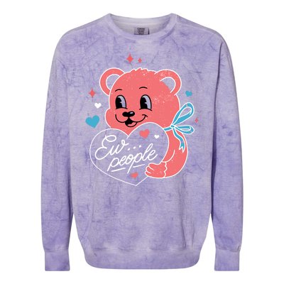 Ew People Teddy Bear Colorblast Crewneck Sweatshirt