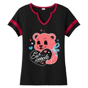 Ew People Teddy Bear Ladies Halftime Notch Neck Tee